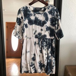 SOLD Evil Twin Tie Dye Bleach Babydoll Mini Dress